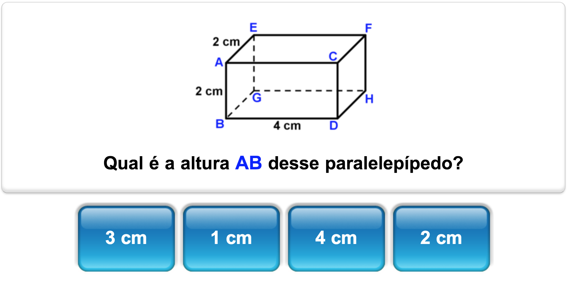 Quiz matemático de Medidas da Mangahigh