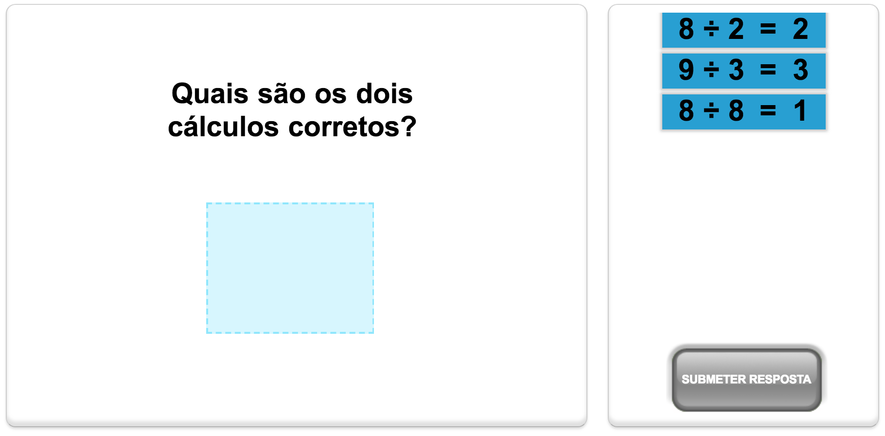 Quiz de matemática da Mangahigh