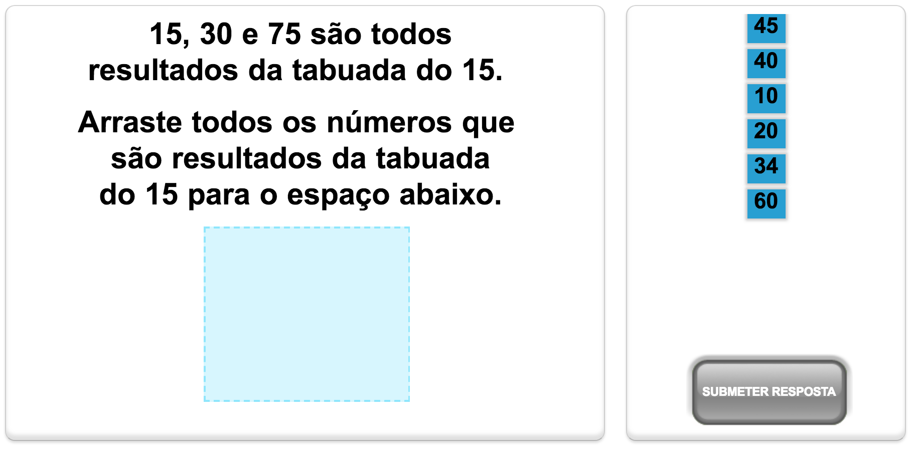 Quiz de matemática da Mangahigh