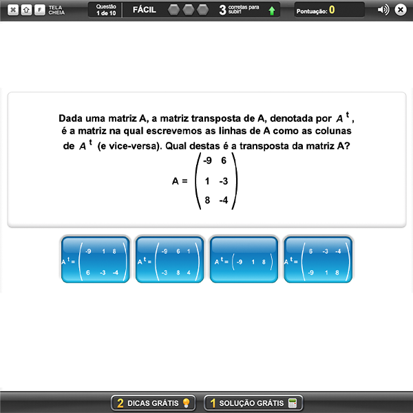 Operações com matrizes