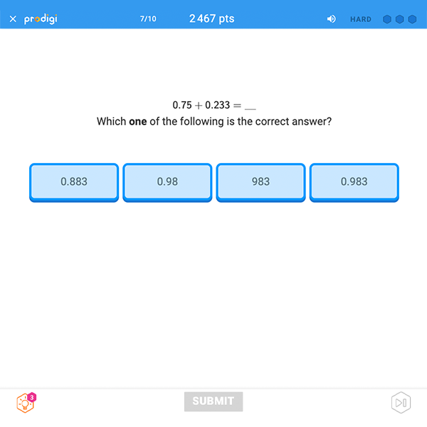 Add and subtract decimals