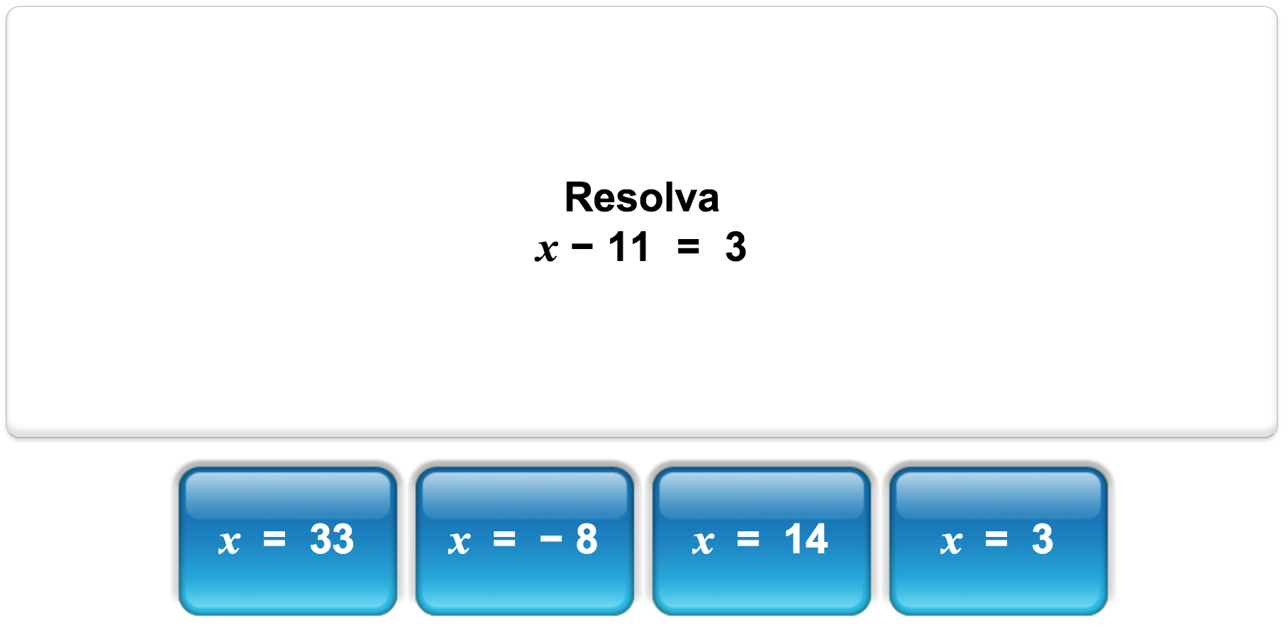 Álgebra com Multiplicação e Divisão - Quiz Matemática