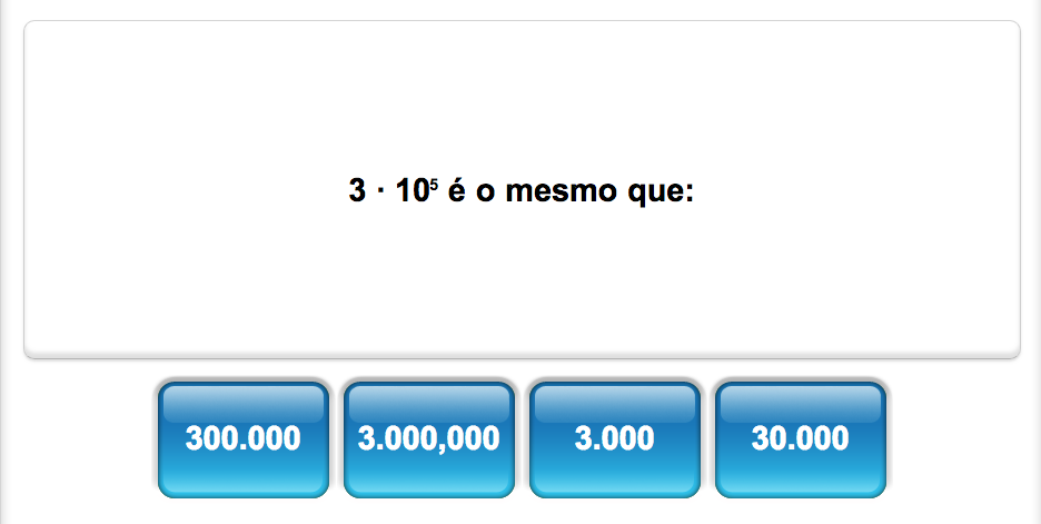 Quiz de matemática da Mangahigh