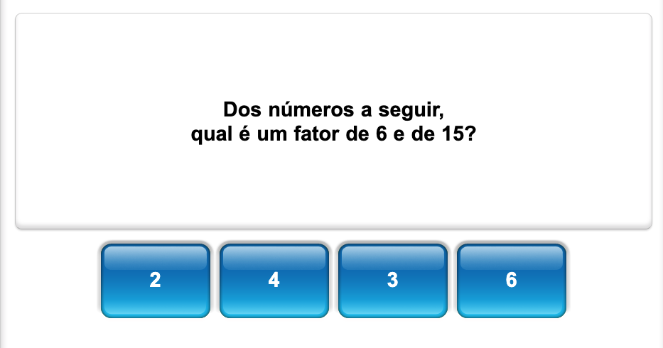 Quiz de matemática da Mangahigh