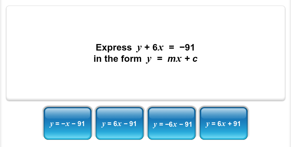 Mangahigh maths quiz