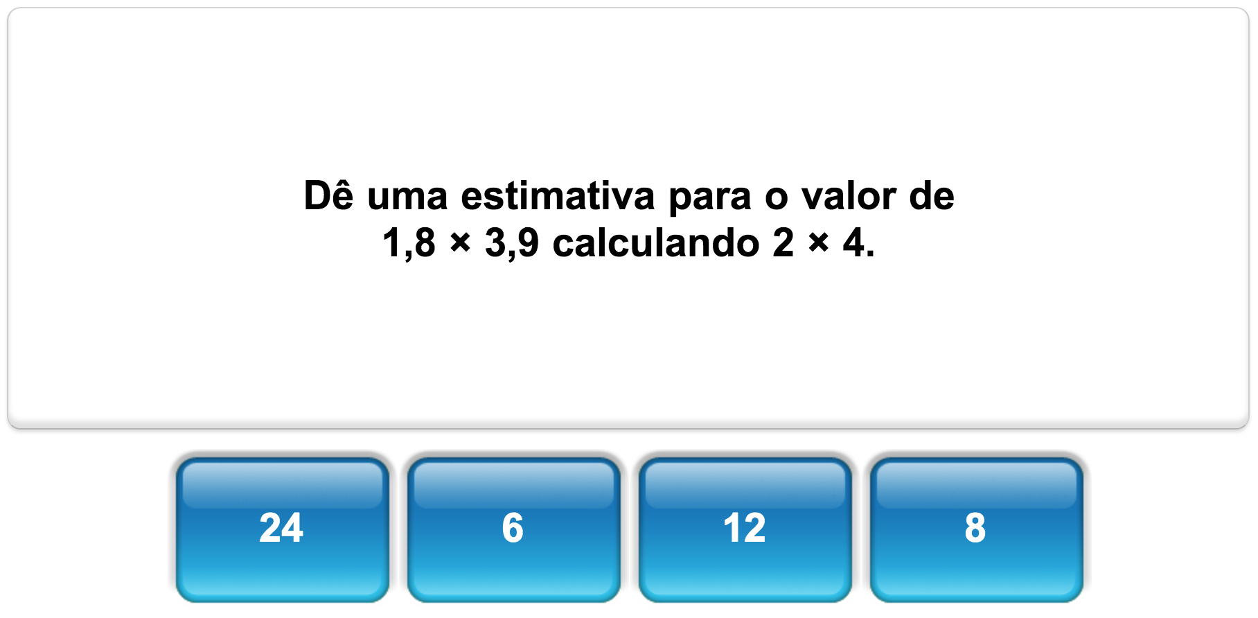 Matematica multiplicação quiz