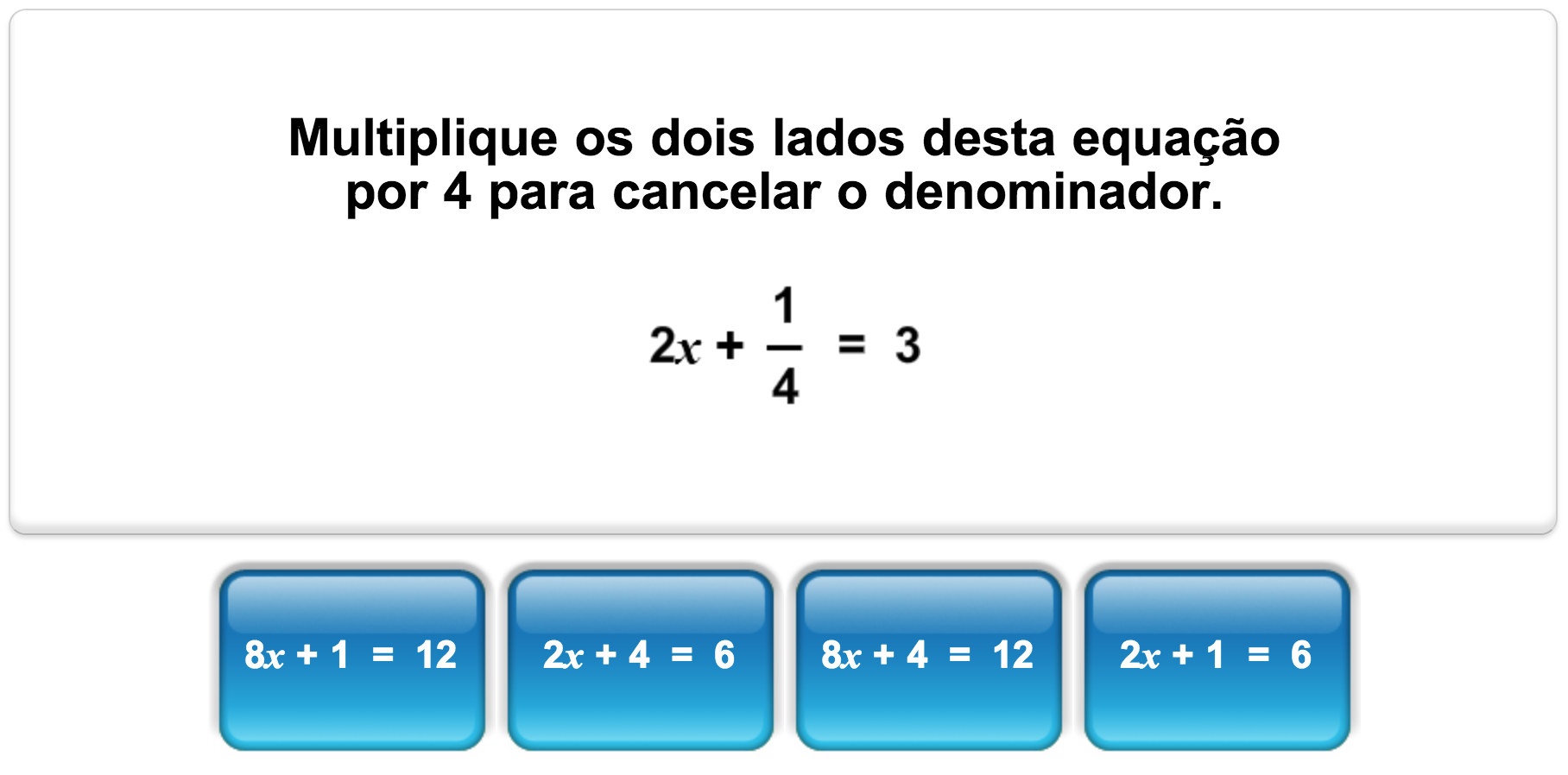 Quiz de matemática da Mangahigh