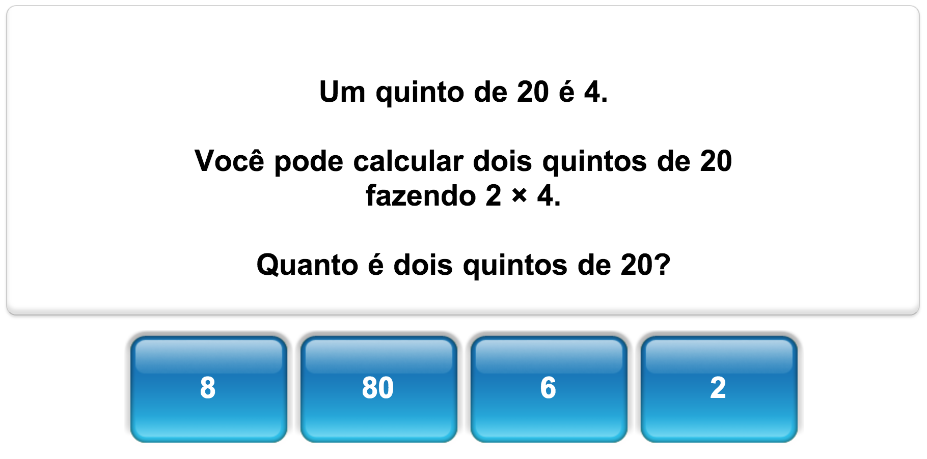 Quiz de matemática da Mangahigh