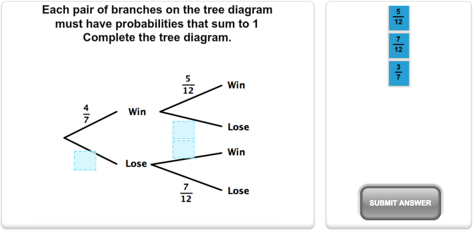 Mangahigh probability maths quiz