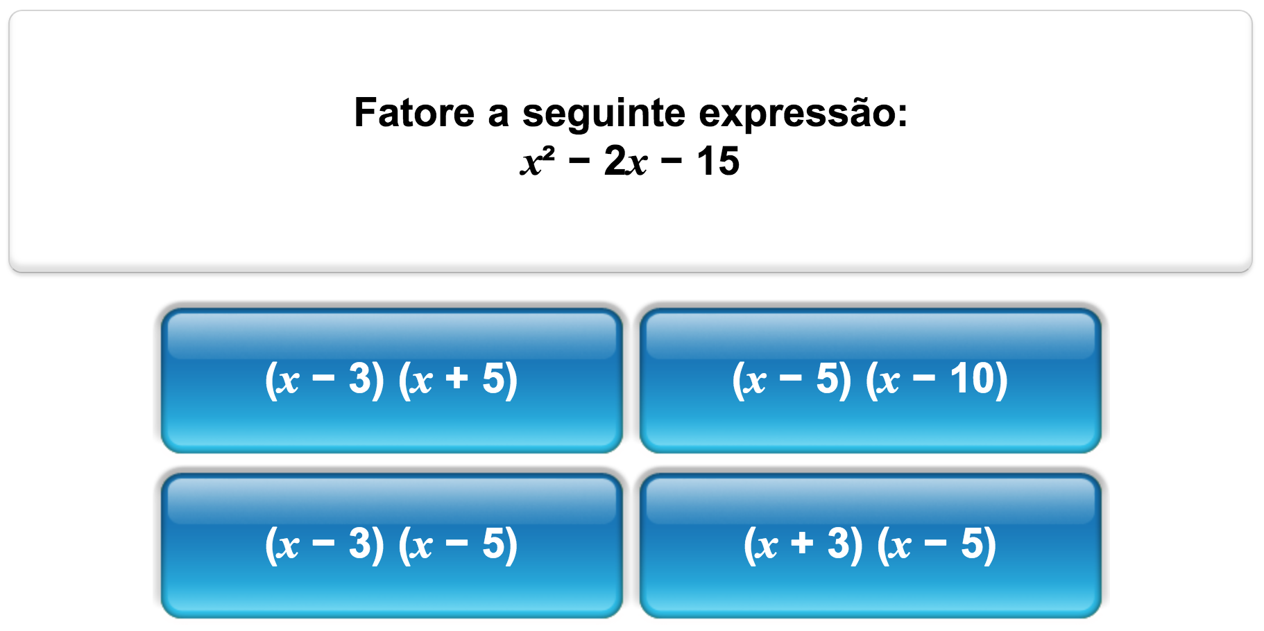 Quiz de matemática da Mangahigh