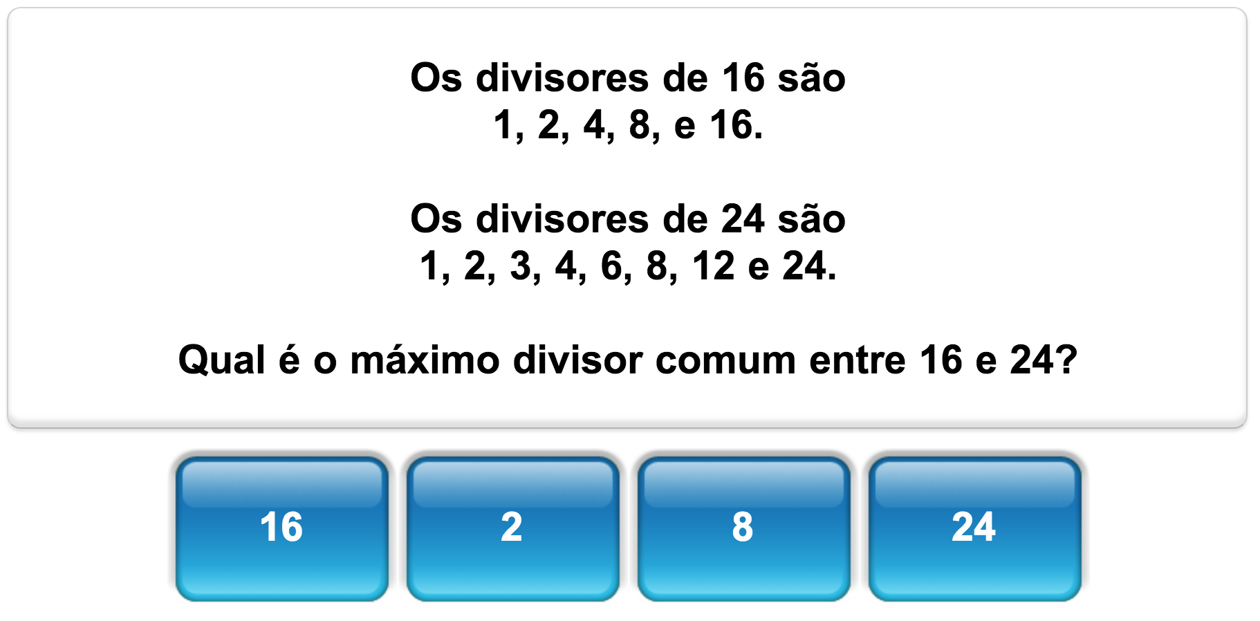 Quiz de matemática da Mangahigh