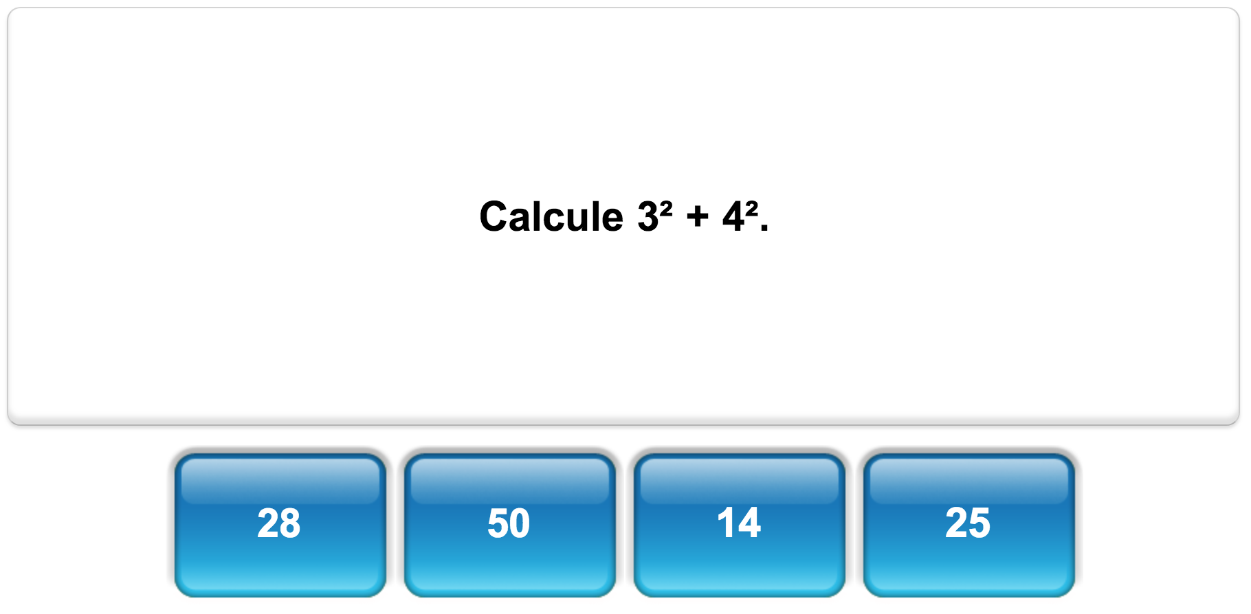 Quiz de matemática da Mangahigh