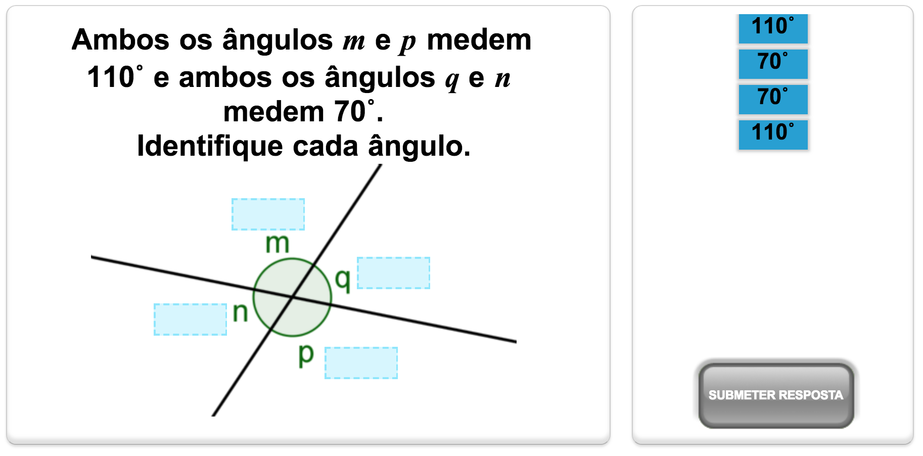 Quiz de Matemática sobre Medidas de Ângulos